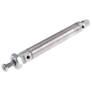 Festo Pneumatic Cylinder 25 mm Bore 125 mm Stroke Double Acting ISO 6432 with Self-Adjusting Pneumatic DSNU-25-125-PPS-A