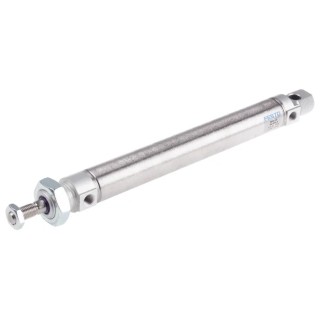 Festo 160 mm Pneumatic Cylinder Double Acting Roundline ISO 6432 with Self-Adjusting Air Cushion DSNU-25-160-PPS-A