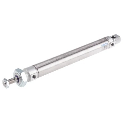 Festo 160 mm Pneumatic Cylinder Double Acting Roundline ISO 6432 with Self-Adjusting Air Cushion DSNU-25-160-PPS-A