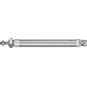 Festo 160 mm Pneumatic Cylinder Double Acting Roundline ISO 6432 with Self-Adjusting Air Cushion DSNU-25-160-PPS-A