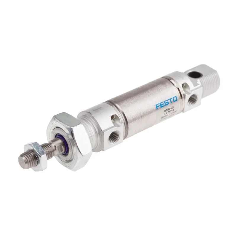 Festo Pneumatic Cylinder 15 mm Stroke Length Air Cushion Mounting, ISO 228-1, ATEX, CE, Germanischer Lloyd DSNU-25-15-PPV-A