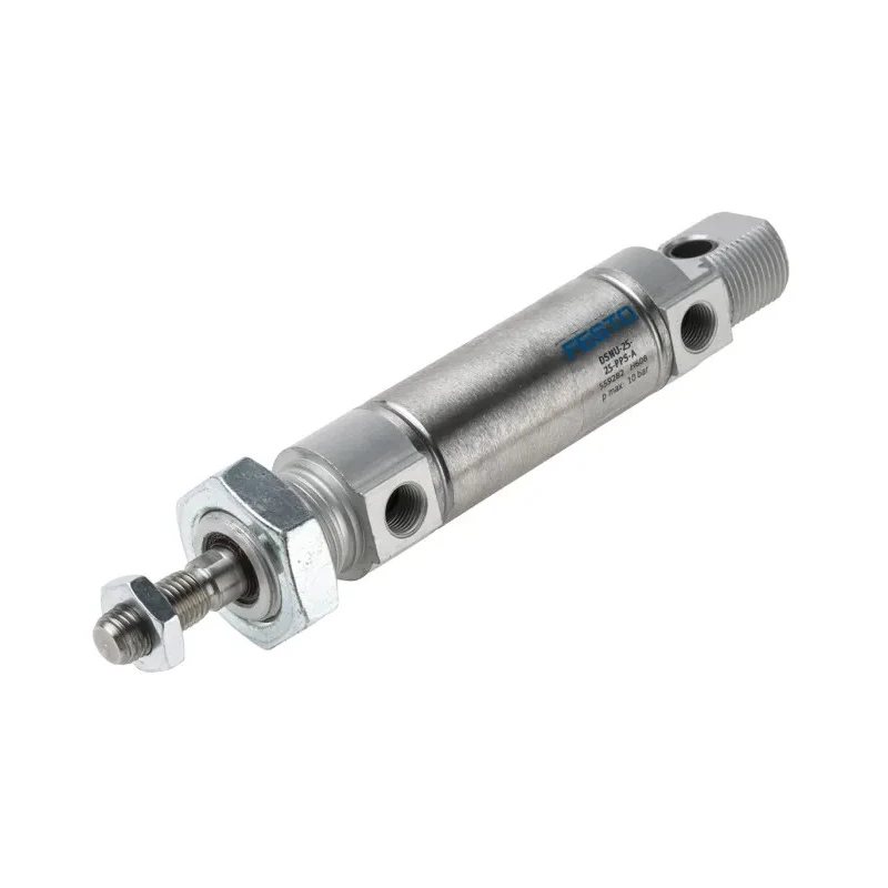 Festo Pneumatic Cylinder 25 mm Bore, 25 mm Stroke, Air Cushion, Metric Thread DSNU-25-25-PPS-A