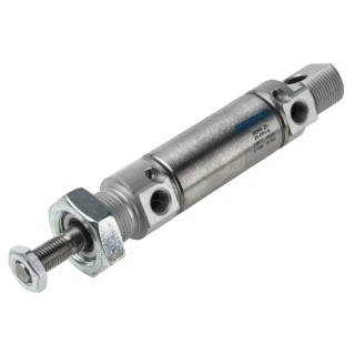 Festo 25 mm Pneumatic Cylinder Double Acting, Stroke 25 mm, Length 166.5 mm, Pneumatic Cushioning, DSNU-25-25-PPV-A