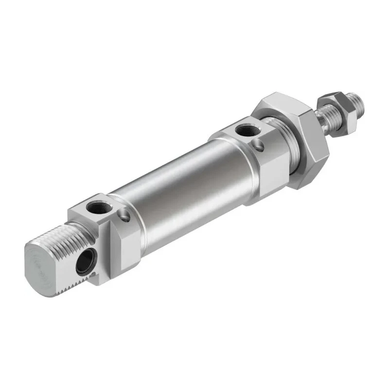 Festo 25 mm Pneumatic Cylinder Double Acting, Stroke 25 mm, Length 166.5 mm, Pneumatic Cushioning, DSNU-25-25-PPV-A