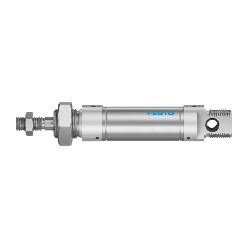 Festo 25 mm Pneumatic Cylinder Double Acting, Stroke 25 mm, Length 166.5 mm, Pneumatic Cushioning, DSNU-25-25-PPV-A