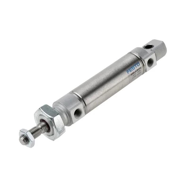 Festo Pneumatic Piston Rod Cylinder 50 mm Stroke Length, Direct Mount, Adjustable Pneumatic Cushioning DSNU-25-50-P-A