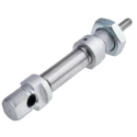 Festo Pneumatic Piston Rod Cylinder 10 mm Bore, Direct Mount, Elastic Cushioning, 115 mm Length, 10 mm Stroke DSNU-12-10-P-A
