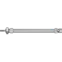 Festo Pneumatic Cylinder DSNU-12-125-P-A Double Acting 125mm Stroke 230mm Length 80°C Max Operating Temperature Germany