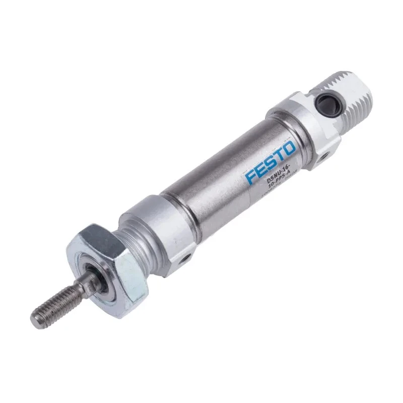 Festo Pneumatic Piston Rod Cylinder Swivel Foot Front Rear Flange Direct Mount 16 mm Bore 10 mm Stroke DSNU-16-10-PPS-A