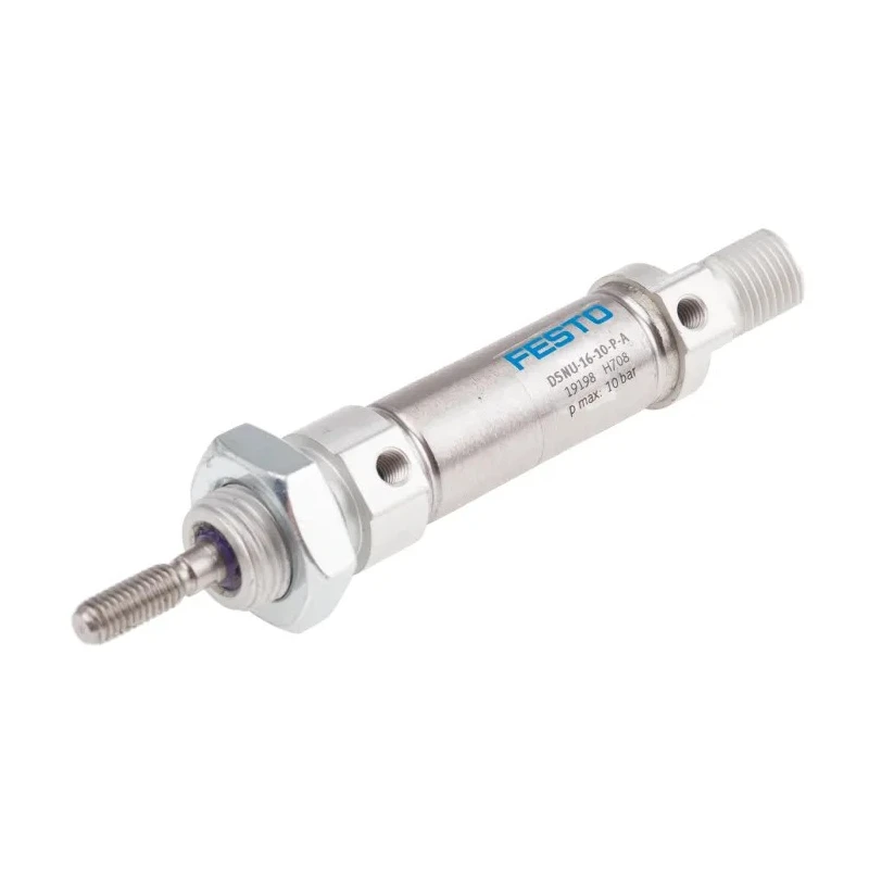 Festo Pneumatic Cylinder, 10 mm Stroke, 121 mm Length, Elastic Cushioning, DSNU-16-10-P-A