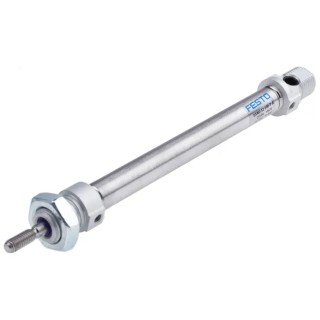 Festo Pneumatic Cylinder 12 mm Bore, 100 mm Stroke, Elastomer Cushioning, 80°C Max Temp DSNU-12-100-P-A