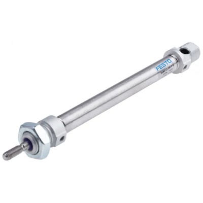 Festo Pneumatic Cylinder 12 mm Bore, 100 mm Stroke, Elastomer Cushioning, 80°C Max Temp DSNU-12-100-P-A