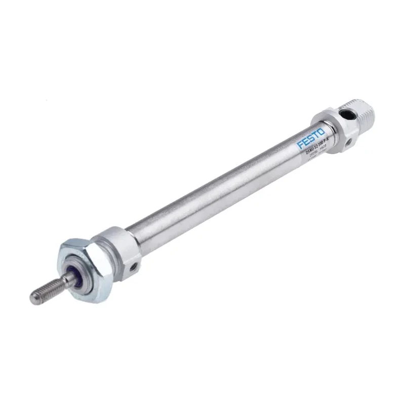 Festo Pneumatic Cylinder 12 mm Bore, 100 mm Stroke, Elastomer Cushioning, 80°C Max Temp DSNU-12-100-P-A