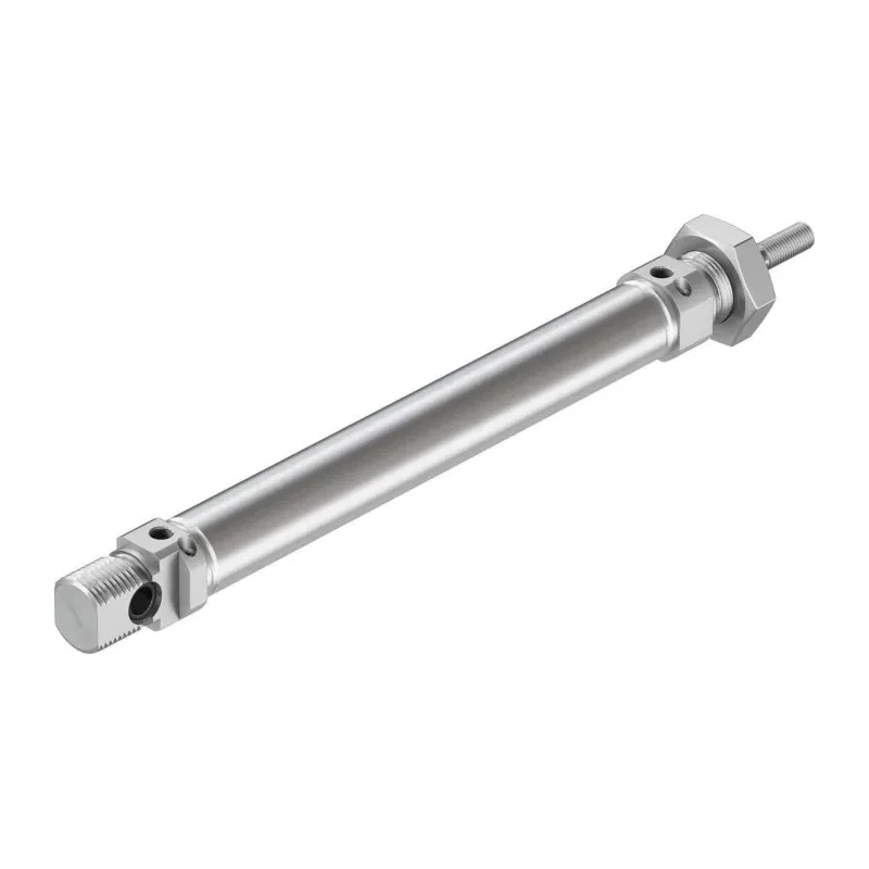 Festo Pneumatic Cylinder 16 mm Bore, 100 mm Stroke, Air Cushion, Direct Mount, Stainless Steel Piston Rod, DSNU-16-100-PPV-A