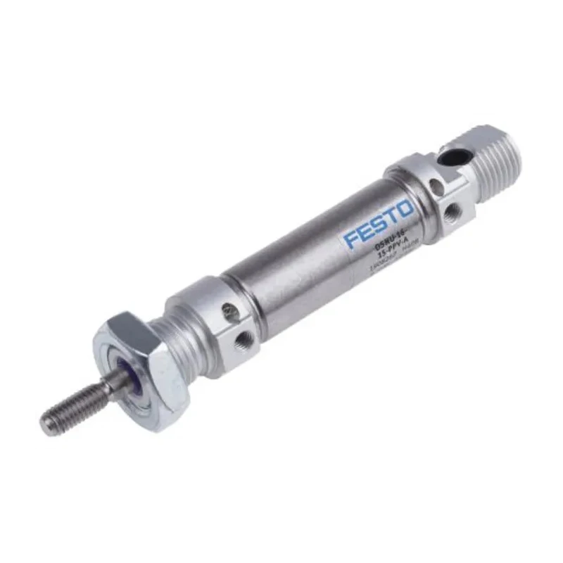 Festo 15 mm Bore Pneumatic Cylinder , Double Acting, Air Cushioning, Stroke 15mm, Length 126mm, ISO 6432 DSNU-16-15-PPS-A