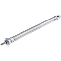 Festo 200 mm Pneumatic Cylinder, Double Acting, Air Cushion, 80°C Max Operating Temperature DSNU-16-200-PPV-A