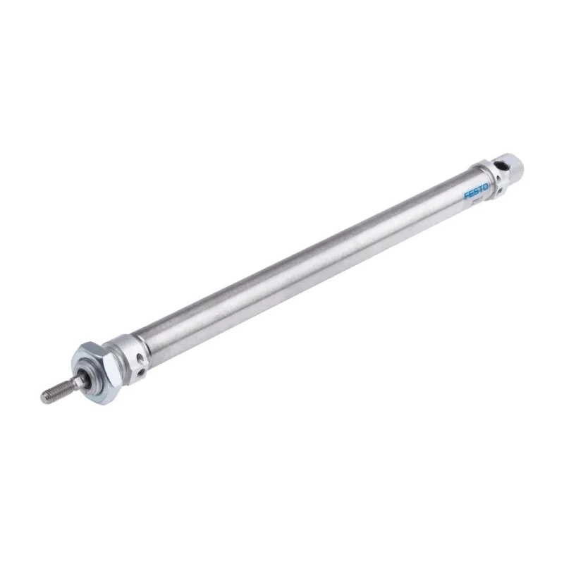 Festo 200 mm Pneumatic Cylinder, Double Acting, Air Cushion, 80°C Max Operating Temperature DSNU-16-200-PPV-A
