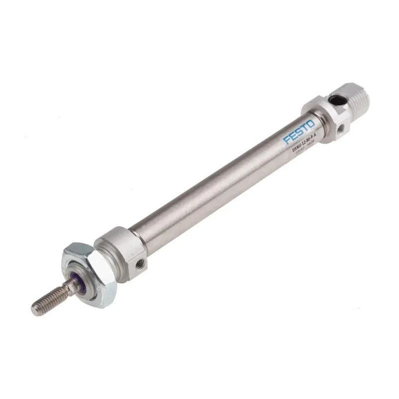 Festo Pneumatic Cylinder DSNU Series 12 mm Bore 80 mm Stroke Elastomer Cushion Direct Mount DSNU-12-80-P-A