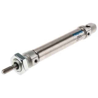 Festo Pneumatic Cylinder 16 mm Bore 60 mm Stroke Self-Adjusting Pneumatic Cushioning Double-Acting Operation DSNU-16-60-PPS-A