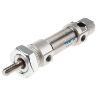 Festo Pneumatic Piston Rod Cylinder DSNU Series Double-Acting 10 mm Stroke, 142 mm Length, 1-10 Bar Pressure DSNU-20-10-P-A