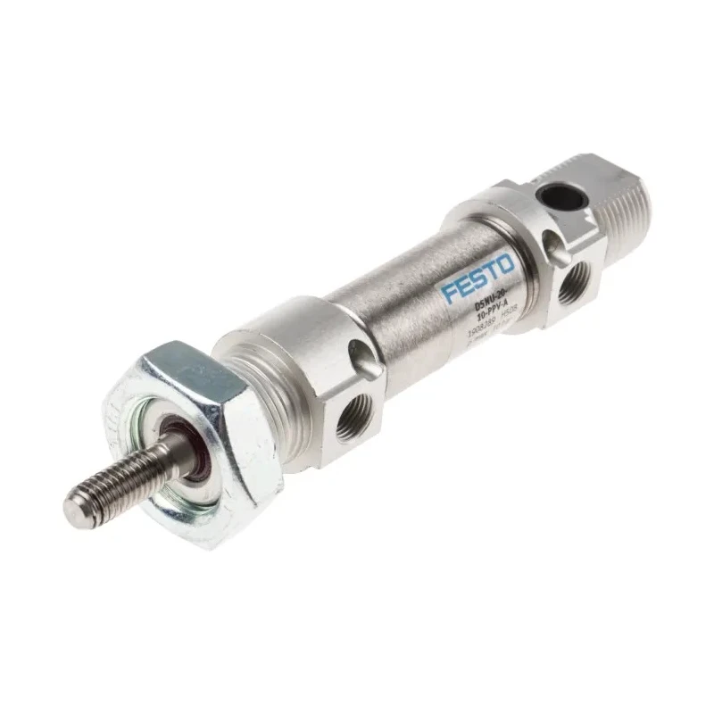 Festo 10 mm Pneumatic Cylinder Double Acting, Foot Front Rear Flange Direct Swivel Mount DSNU-20-10-PPV-A