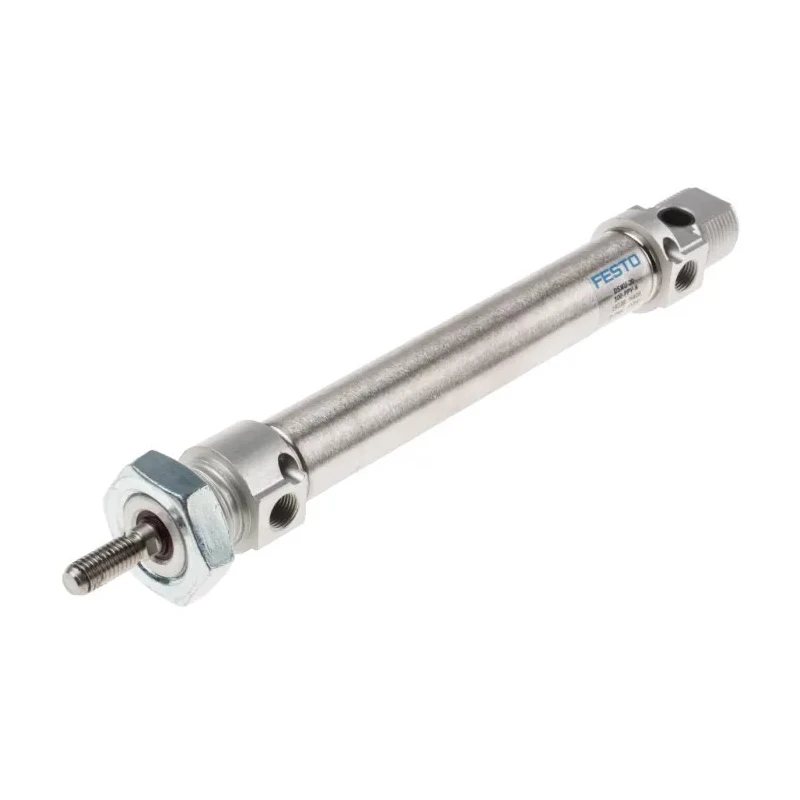 Festo Pneumatic Cylinder 20 mm Bore 100 mm Stroke Double Acting 10 Bar Maximum Operating Pressure DSNU-20-100-PPV-A