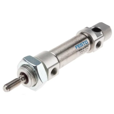 Festo 20 mm Pneumatic Cylinder Double Acting, Elastomer Cushioning, Swivel, Flange, Direct, Foot, Front & DSNU-20-20-P-A