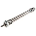 Festo Pneumatic Cylinder Double Acting 125 mm Stroke Length, Multiple Mount Types, Pneumatic Cushioning DSNU-20-125-PPV-A