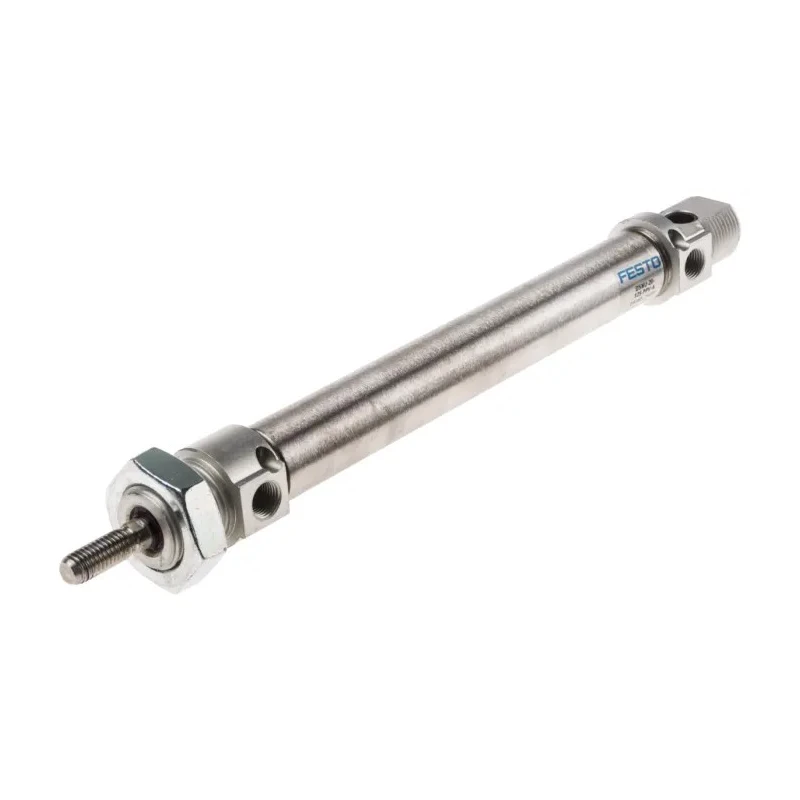 Festo Pneumatic Cylinder Double Acting 125 mm Stroke Length, Multiple Mount Types, Pneumatic Cushioning DSNU-20-125-PPV-A