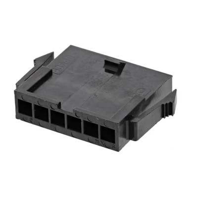 Molex Micro-Fit 3.0 Male Connector Housing Panel Mount 3 mm Pitch 6 Way 1 Row Straight 43640-0600