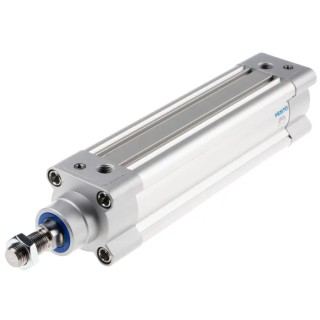 Festo Pneumatic Piston Rod Cylinder DSBC Series Double Acting 50mm Bore, 160mm Stroke, Aluminium Body DSBC-50-160-PPVA-N3