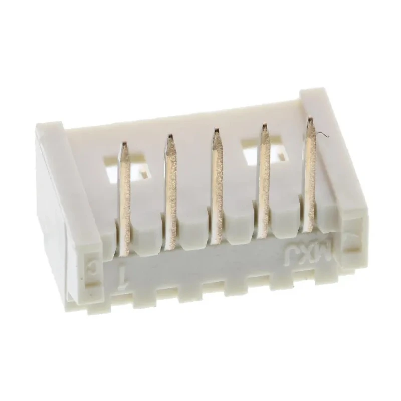 Molex PicoBlade Series Right Angle Through Hole PCB Header 5 Contact 1.25mm Pitch 1 Row Shrouded 53048-0510
