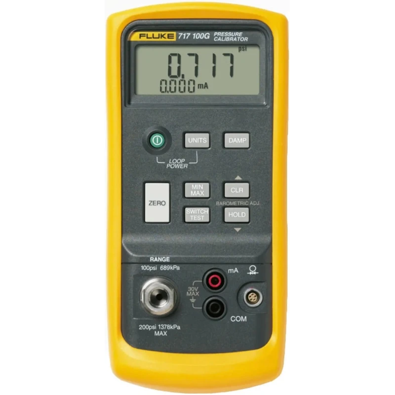 Fluke Pressure Calibrator 7 Bar Max Pressure ±0.015% Accuracy ALK Battery FLUKE-717 100G/APAC