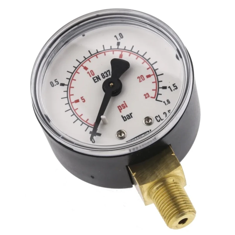 WIKA 50 mm 1/8 in R Threaded Pressure Gauge 1.6 bar 111.10 Series 7833926