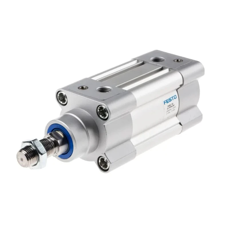 Festo Pneumatic Piston Rod Cylinder 50mm Bore 25mm Stroke Double Acting Aluminium Body DSBC-50-25-PPVA-N3