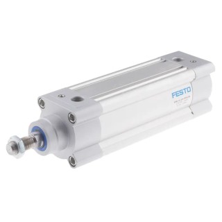 Festo Pneumatic Piston Rod Cylinder 63mm Bore, 125mm Stroke, Double Acting, Aluminium Body, DSBC-63-125-PPVA-N3