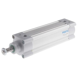 Festo Pneumatic Piston Rod Cylinder Double Acting 63mm Bore 160mm Stroke Aluminium Body DSBC-63-160-PPVA-N3