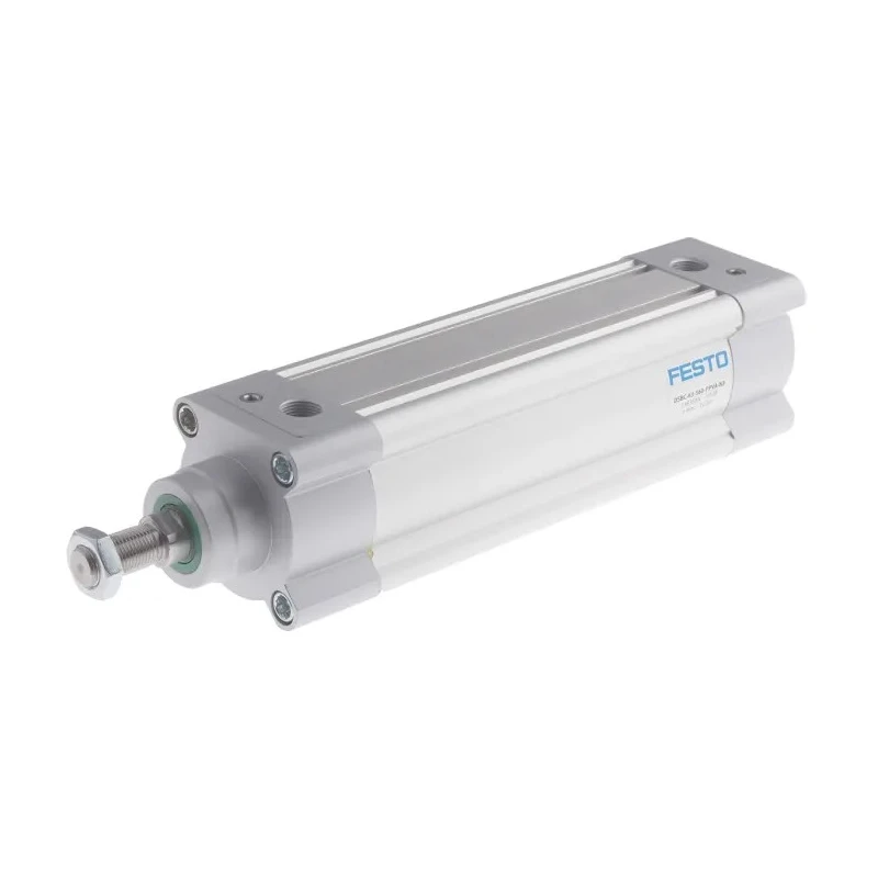 Festo Pneumatic Piston Rod Cylinder Double Acting 63mm Bore 160mm Stroke Aluminium Body DSBC-63-160-PPVA-N3