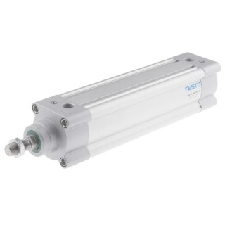 Festo Pneumatic Piston Rod Cylinder Double Acting 12 bar 63mm Bore 200mm Stroke Aluminium Body DSBC-63-200-PPVA-N3