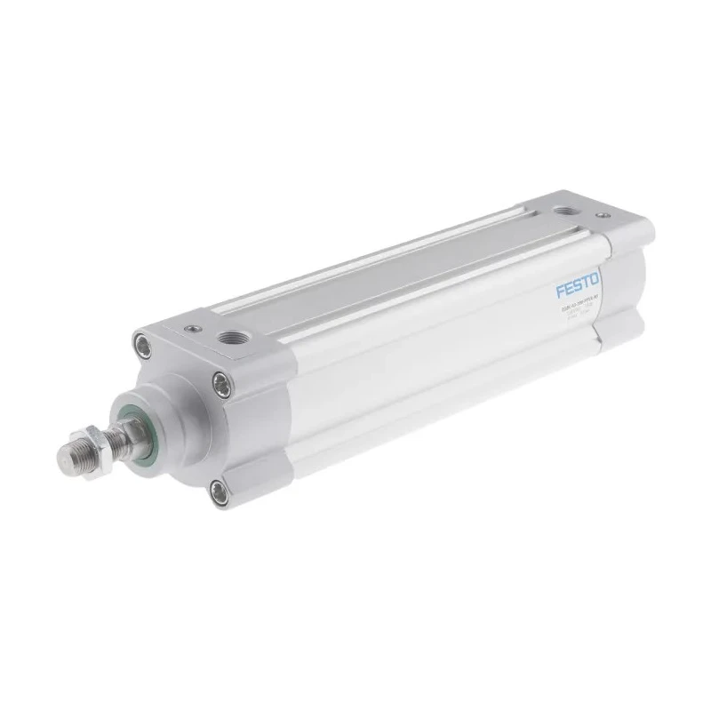 Festo Pneumatic Piston Rod Cylinder Double Acting 12 bar 63mm Bore 200mm Stroke Aluminium Body DSBC-63-200-PPVA-N3