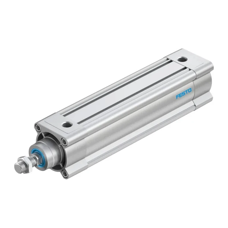 Festo Pneumatic Piston Rod Cylinder Double Acting 63mm Bore, 200mm Stroke, Aluminium Body, 12 Bar DSBC-63-200-PPSA-N3