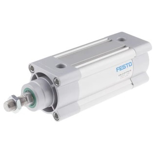 Festo Pneumatic Piston Rod Cylinder 63mm Bore, 80 mm Stroke, Double Acting, Aluminium Body DSBC-63-80-PPSA-N3