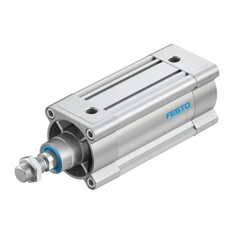 Festo Pneumatic Piston Rod Cylinder Double Acting 80mm Bore 100mm Stroke Aluminium Body DSBC-80-100-PPSA-N3