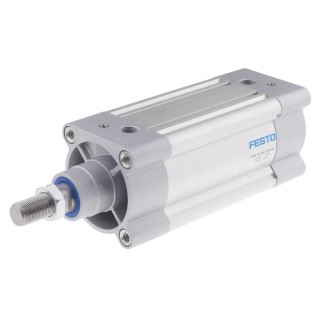 Festo Pneumatic Piston Rod Cylinder 80mm Bore, 100mm Stroke, Aluminium Body, Double Acting, Pneumatic DSBC-80-100-PPVA-N3