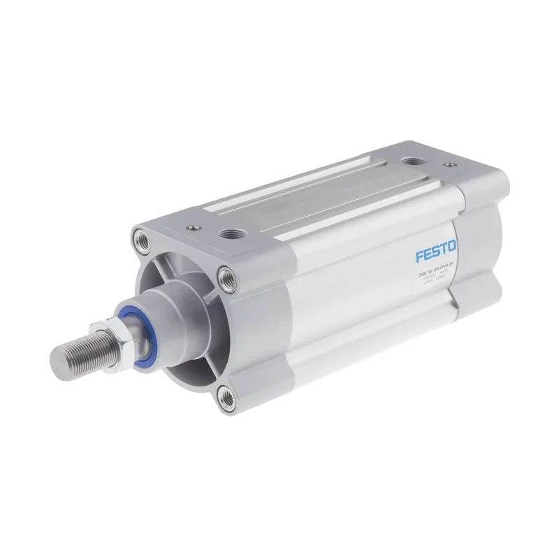 Festo Pneumatic Piston Rod Cylinder 80mm Bore, 100mm Stroke, Aluminium Body, Double Acting, Pneumatic DSBC-80-100-PPVA-N3