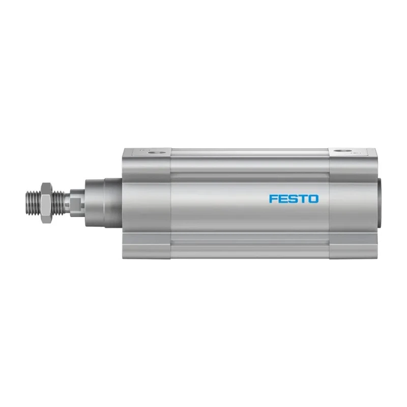 Festo Pneumatic Piston Rod Cylinder 80mm Bore, 100mm Stroke, Aluminium Body, Double Acting, Pneumatic DSBC-80-100-PPVA-N3