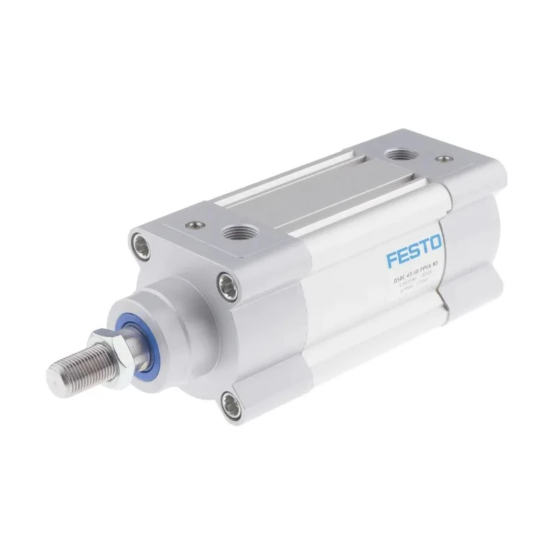 Festo Pneumatic Piston Rod Cylinder 63mm Bore, 50mm Stroke Length, Double Acting, Aluminium Body DSBC-63-50-PPVA-N3
