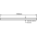 RS PRO Silver Malleable Iron Round Tube 1450 mm Length, Dia. 48.3 mm 447-8722