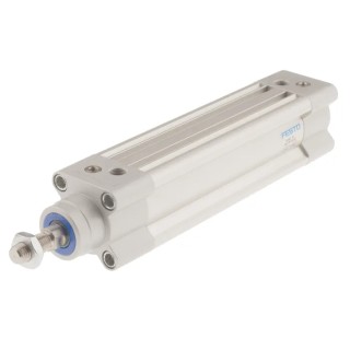 Festo Pneumatic Piston Rod Cylinder 32mm Bore, 100mm Stroke, Double Acting, Aluminium Body DSBC-32-100-PPVA-N3