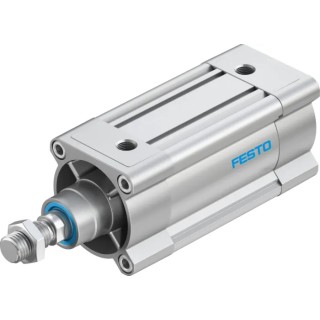 Festo Pneumatic Piston Rod Cylinder Double Acting 80mm Bore, 80mm Stroke, Aluminium Body, DSBC-80-80-PPSA-N3